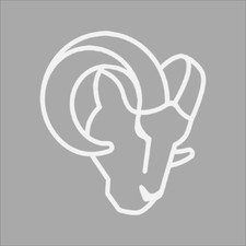 Los Angeles Rams 15 NFL Team Logo 1 Color Vinyl Decal Sticker Window Car Wall