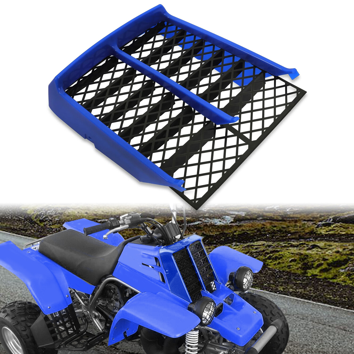 For  Yamaha Banshee 350 YFZ350 1987-2006 Radiator Cover Grill Front Panel BLUE