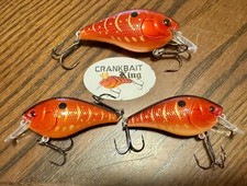 3 Xcalibur XCS Squarebill Crankbaits  2 - XCS100 & 1 - XCS200 Silent Rayburn Red