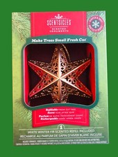 Scentsicles Scented Ornaments Gold Star w/White Winter Fir Refill NIB