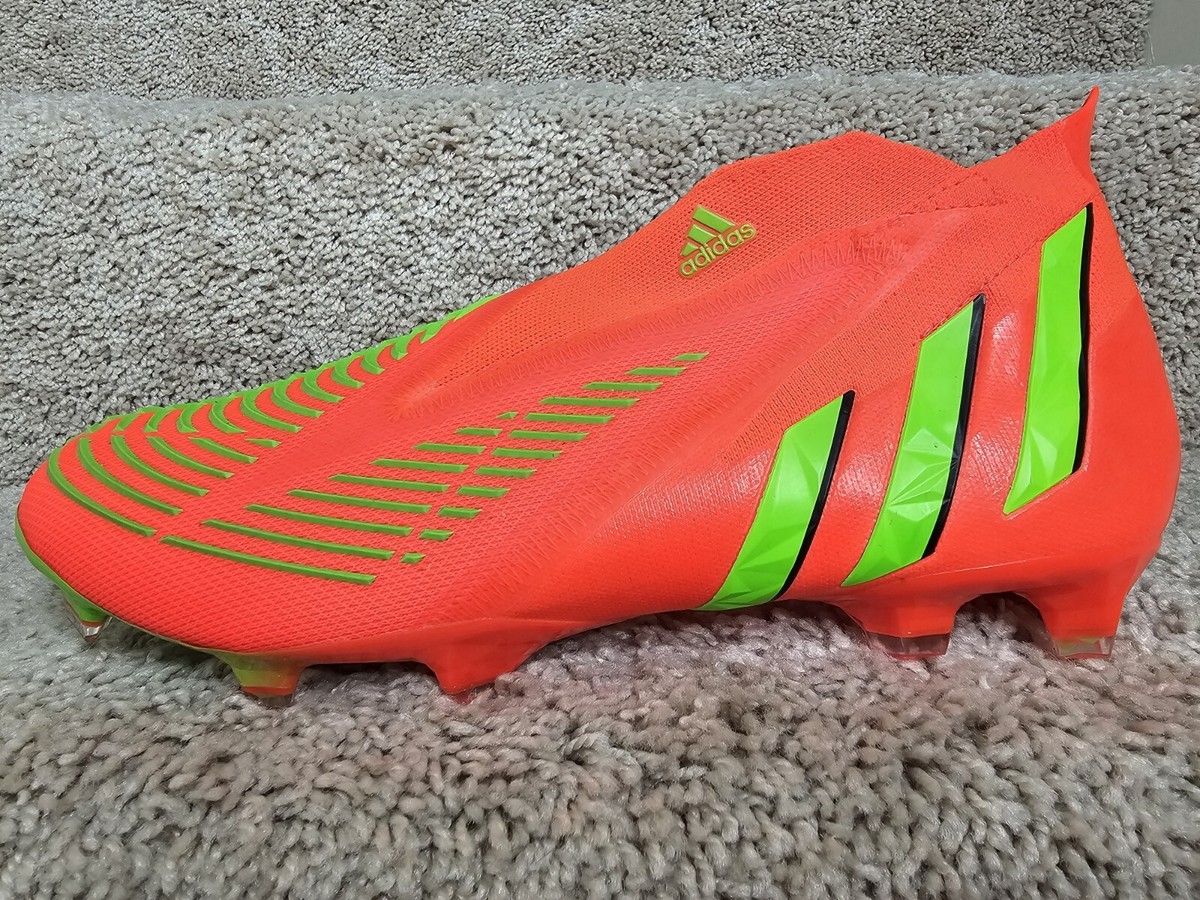 Adidas Predator Edge.1 SG Solar Red ‘Game Data Pack’ Cleats Men’s Size 7.5 Adidas Predator Edge.1 SG Game Data Pack Solar Red/Green  main image 4