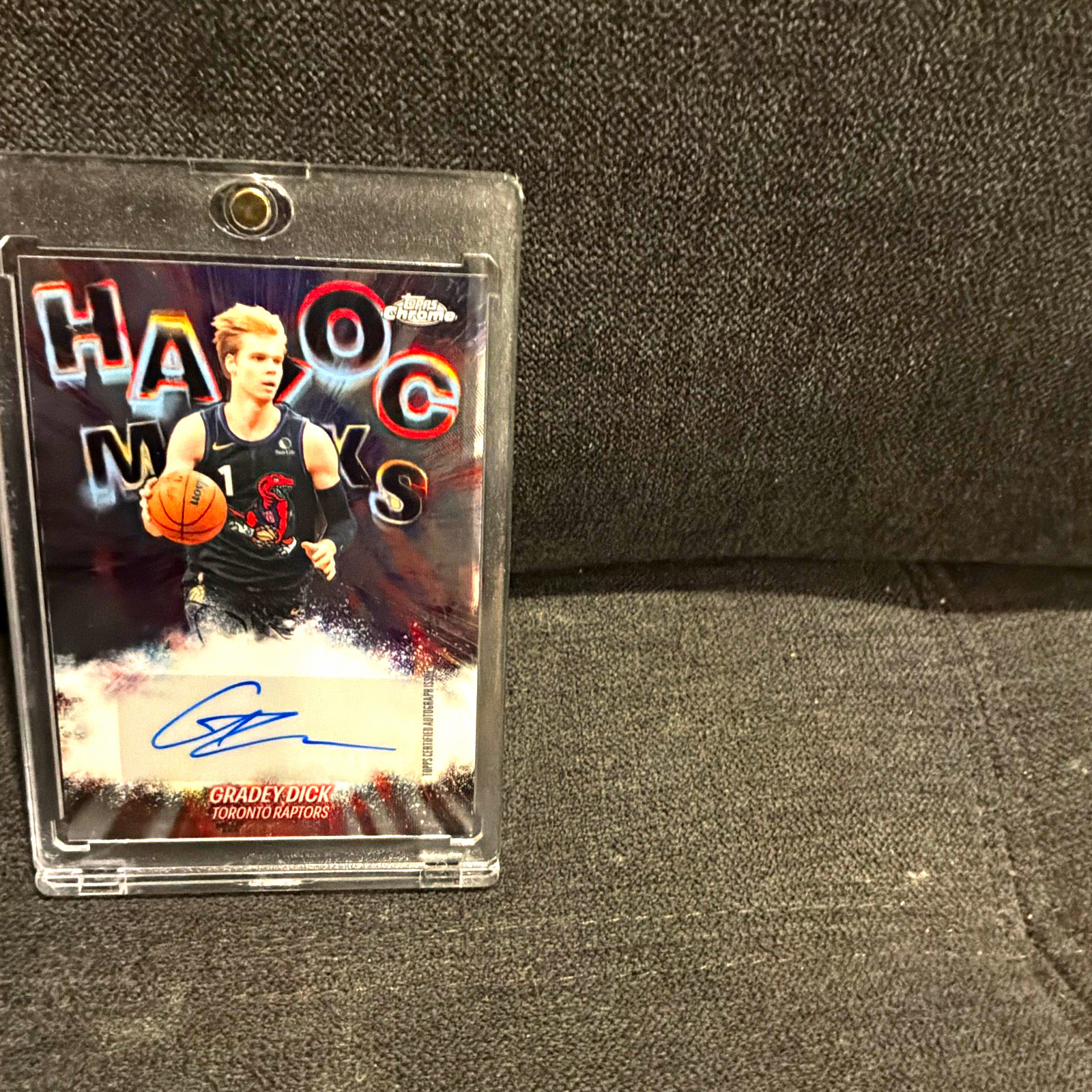 Topps 2025-26 Chrome Update Series Gradey Dick Raptors Havoc Marks #HM-GD Auto
