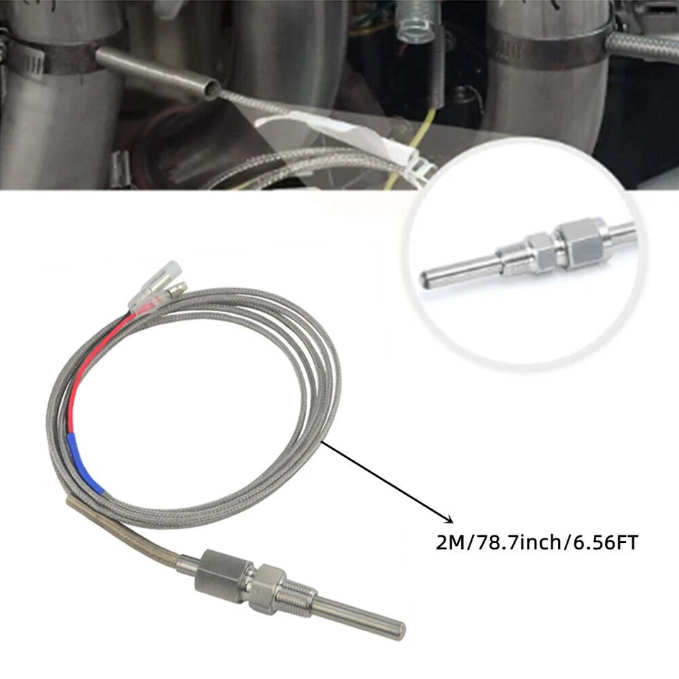 2M Metal Pyrometer Gauges Replacement Exhaust Gas Temperature Probe 1/8 NPT Part - Image 2 of 4