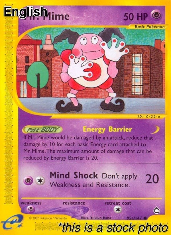 Mr. Mime (95a) [ NM - Aquapolis 095a/147]