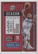 2020-21 Panini Contenders Optic Season Ticket Red Prizm Rajon Rondo #57 6k2