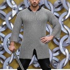 Chainmail Hauberk : 9 mm Aluminum Flat Ring With Flat Warser , Chainmail Shirt