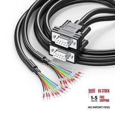 2Pack DB9 Serial Extension Cable,RS232/485 D-SUB 9Pin 5FT 2Pack DB9 Female