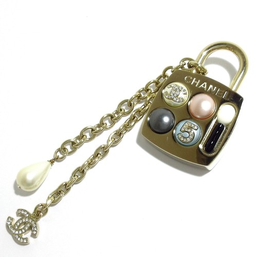 Auth CHANEL No.5, Coco Mark - Gold Black Multi Hardware Brooch