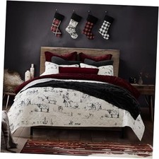 Ranch Life King Cotton Quilt Set, King  2 King Shams Ranch Life Black, White