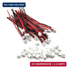 20 Sets JST-PH 2.0mm 2 Pin Connectors Mini Micro Male to Female Plug with 10cm 2