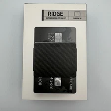 The Ridge Lite Ultra Minimalist Wallet Carbon Fiber 3K 8 Card Capacity NEW