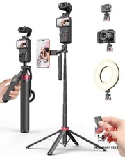 Magnetic Phone Tripod with Remote, 67" Selfie Stick Tripod for Vlogging, 11.7"
