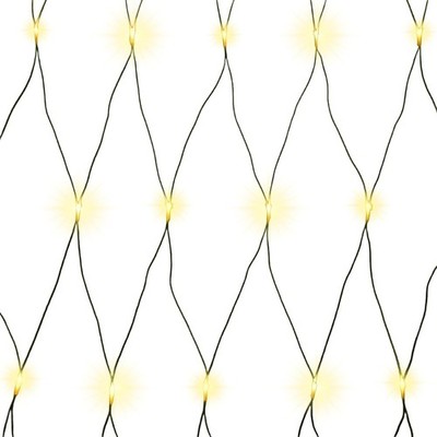 LED-Lichternetz Warmweiß mit Timer   Batteriebetrieben für Innen & Außen