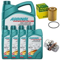 MotoröL Filter Set Addinol 0W-30 9 Liter + Schraube FüR Mercedes M-Klasse CLK