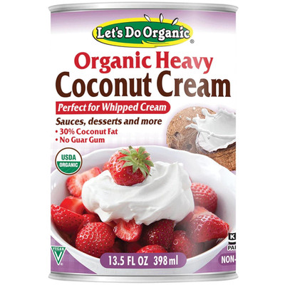 Lets Do Organic Heavy Coconut Cream - Vegan Whipped Cream, Coconut Cream Canned,