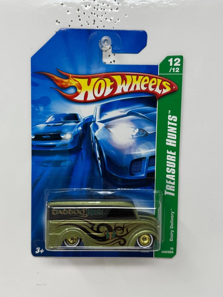 Литая под давлением хижина для татуировок Hot Wheels Treasure Hunt Dairy Delivery масштаб 1:64 Real Riders - Изображение 2 из 4