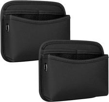 Car Seat Side Storage Pocket, Small Car Seat Organizers PU Leather Car Console O