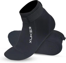 XUKER Neoprene Socks, 3mm Beach Volleyball Sand Soccer Water Medium, Black 