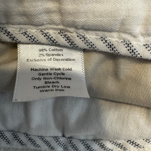 Pantalones chinos recortados Talbots Heritage bordados limones bronceados novia talla 4 - Imagen 6 de 9