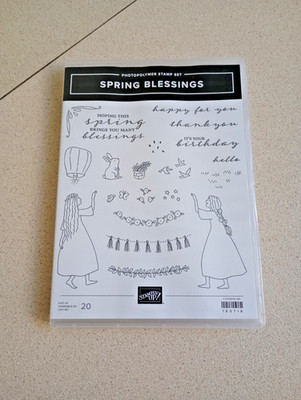 Stampin' up! Spring Blessings Photopolymer Stamp set New