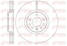 2x Disco de freno Eje delantero ventilado 61488.10 REMSA para OPEL ASTRA H
