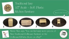 MARX Vintage Dollhouse Furniture, Traditional Line, 1/2" Scale, SOFT Plastic