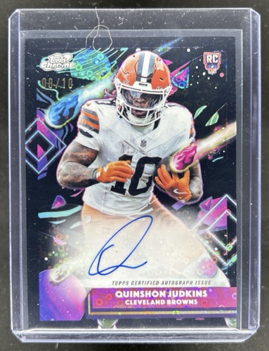 Topps 2025 Cosmic Chrome Quinshon Judkins CCA-QJ RC Auto /10 Browns