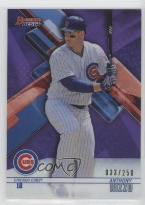 2018 Bowman's Best Purple Refractor 33/250 Anthony Rizzo #52 0nr3