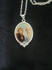 Disney Frozen II Anna Elsa Necklace Live Your Truth Silver Plate Brass Mint Cond