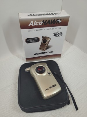Alcohawk Pro Digital Breathalyzer Alcohol Detector Case 12v Adapter Tested