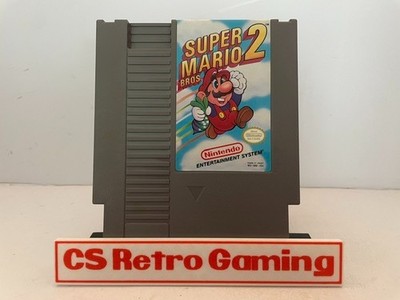 Super Mario Bros 2 (Nintendo NES -1B-) Authentic Cleaned Tested Work