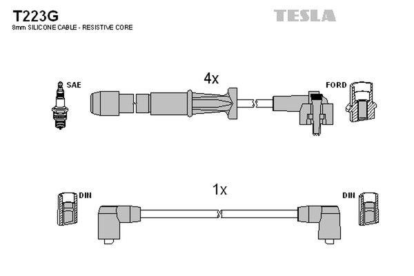 Tesla ZüNdleitungssatz T223G FüR Sierra Gfr Gnr Scorpio Gbg Transit GB4 Ford Ggr-image
