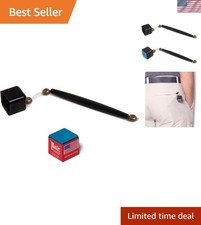 Lightweight Billiard Pool Cue Chalk Holder in Black with Master Chalk Included