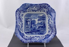 SPODE BLUE CHINA ITALIAN 9" SQUARE SERVING VEGETABLE BOWL - MINT
