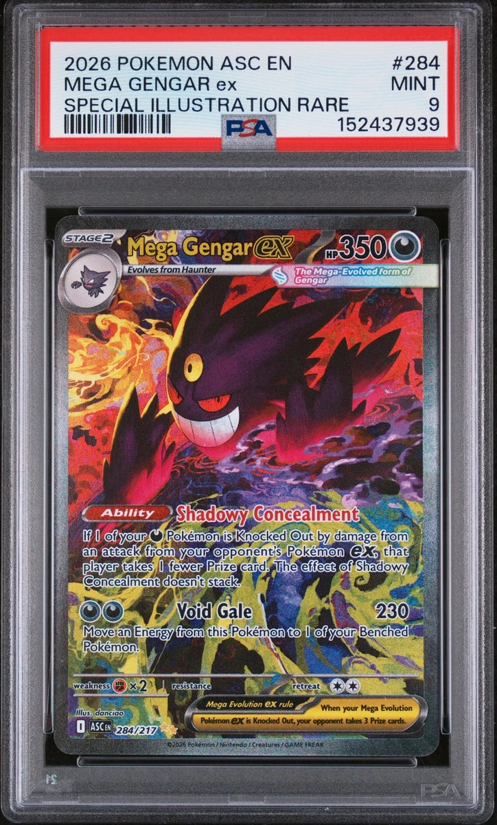 Gengar Pokémon TCG Professional Sports Authenticator (PSA) Grade 9