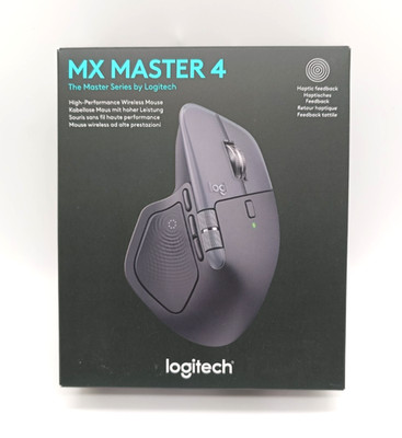 Logitech MX Master 4 Maus Kabellos Ergonomisch Haptisches Feedback Bluetooth