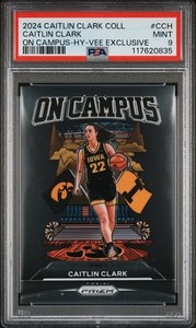 2024 PANINI CAITLIN CLARK COLLECTION ON CAMPUS CCH HY-VEE EXCLUSIVE PSA 9