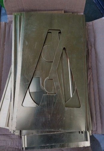 Interlocking Stencil, LETTERS, Brass,  1F042,  1F042