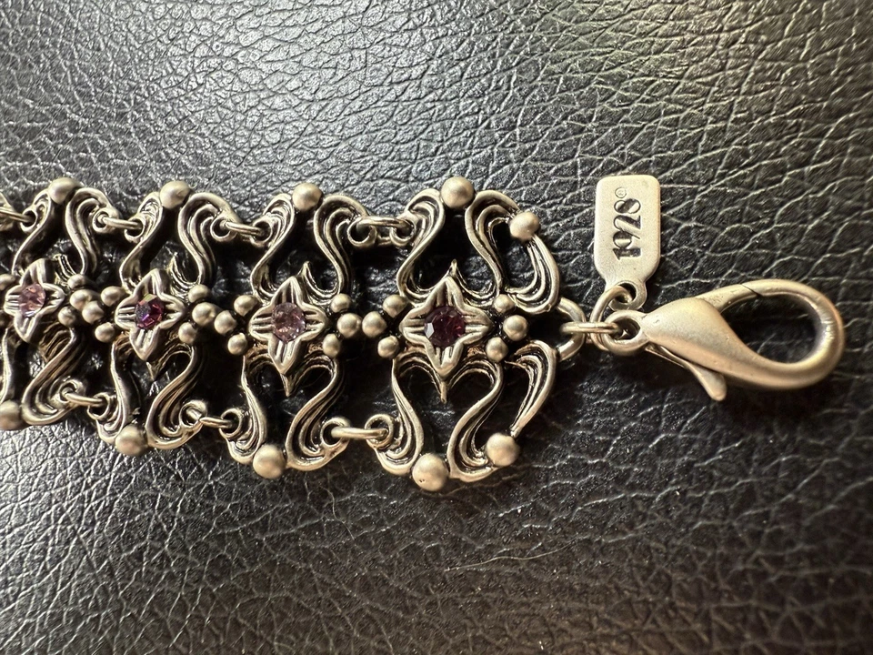 Beautiful 1928 Bracelet Light And Dark PURPLE  Stones EC Foto 2 de 4