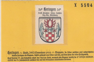 Reklamemarke Wappen von Heringen / Thüringen (Q271)