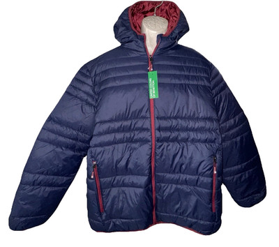 Herren  Stepp Jacke mit  Kapuze v. Benetton Outdoor Gr. XXXL  Navy Blau