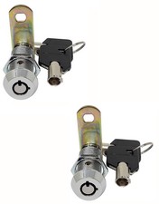 2 PCS 11/2 Inch Chrome Tubular Cam Lock Keyed Alike RV Cabinet Storage