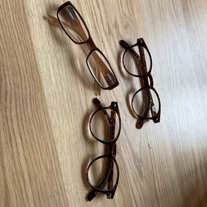 Bundle of 3 JM New York Amber/Brown Round rectangular Reading Glasses +3.00