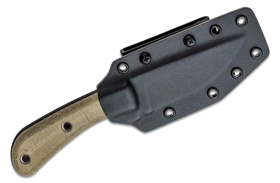 Cuchillo de hoja fija Boker Little Rok, asas Micarta verdes, funda Kydex 02BO026 Foto 3 de 4
