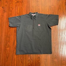 Vintage 90s Ben Davis 1/2 Zip Shirt Size XL Gray Workwear Skate
