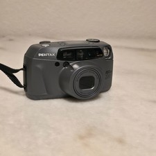 Vintage Pentax IQZoom 160 Gray 35mm Auto Focus Compact Point Shoot Film Camera