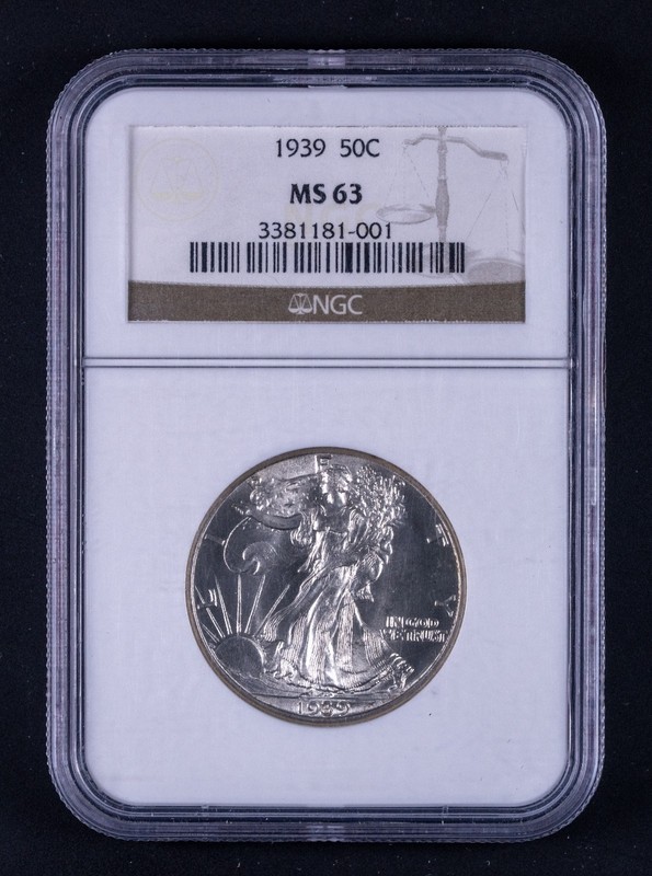 1939 Walking Liberty Half Dollar Dollar 50c NGC MS63 WB001