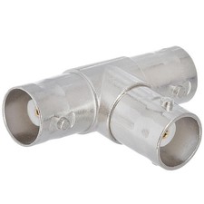 BNC Female to 2x BNC Female Adapter Coax Coaxial T-Splitter 3-Way Jack Coupler