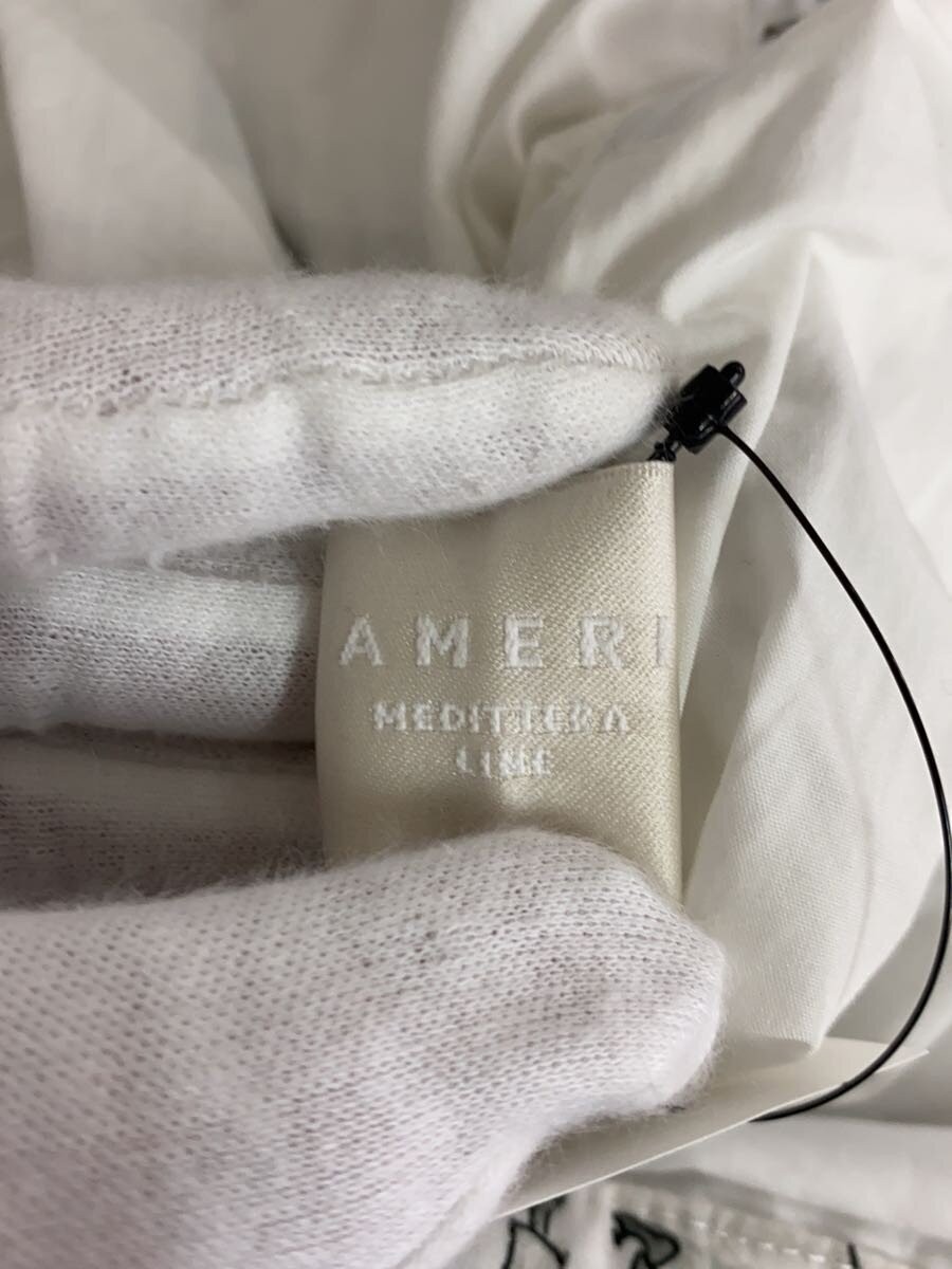 AMERI Long Skirt M Cotton White Allover Pattern - image 4