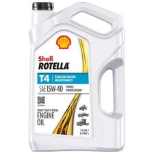 Shell Rotella T4 Triple Protection 15W-40 Diesel Engine Oil, 1 Gallon